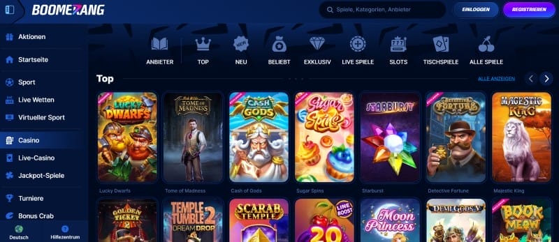 boomerangbet casino deutschland